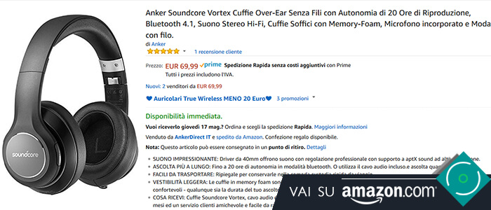 Anker SoundCore Vortex recensione