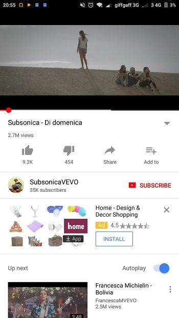 Video YouTube da condividere