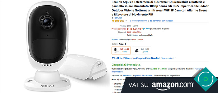 Reolink Argus 2 recensione