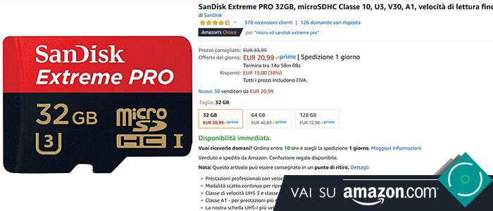 SanDisk Extreme Pro 32 GB Amazon