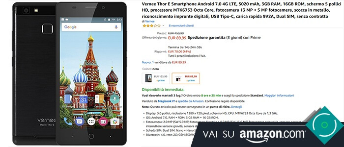 Vernee Thor E offerta Amazon