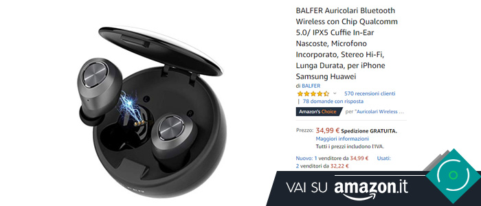 Migliori auricolari bluetooth True Wireless