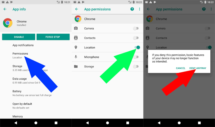 Come bloccare i permessi delle app Android