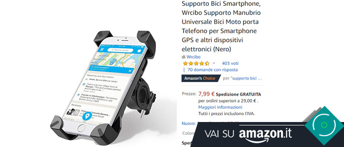 Aggancio smartphone bici