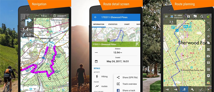 Locus Map app trekking