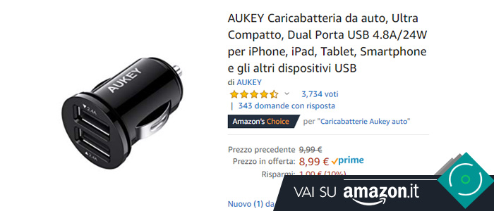 Caricabatterie da auto AUKEY