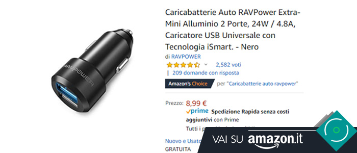 Caricabatterie da auto RAVPower