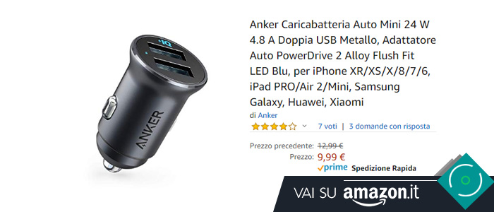 Caricabatterie da auto Anker