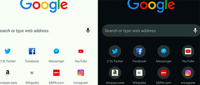 Modalità notte Chrome
