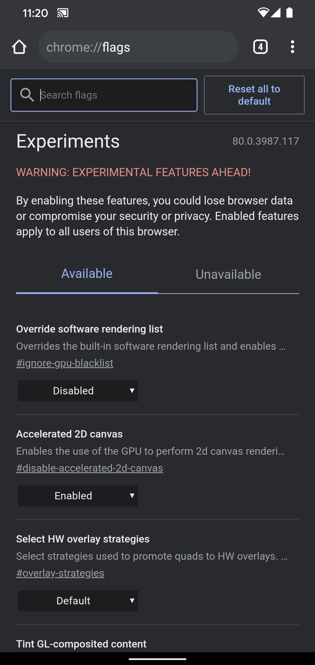 Spostare barra navigazione Chrome