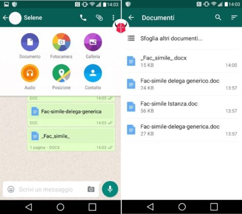 Condividere documenti
