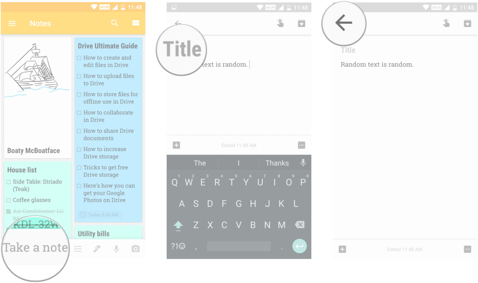Google Keep nota