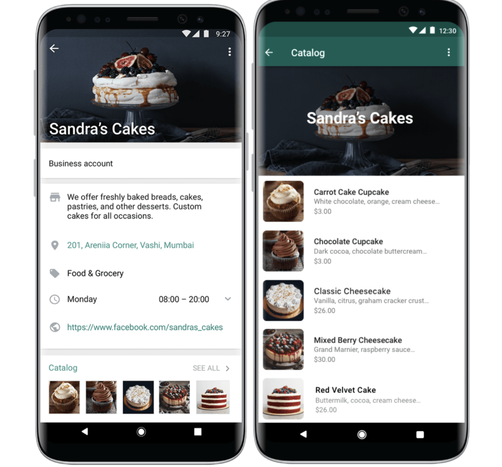 whatsapp business profilo