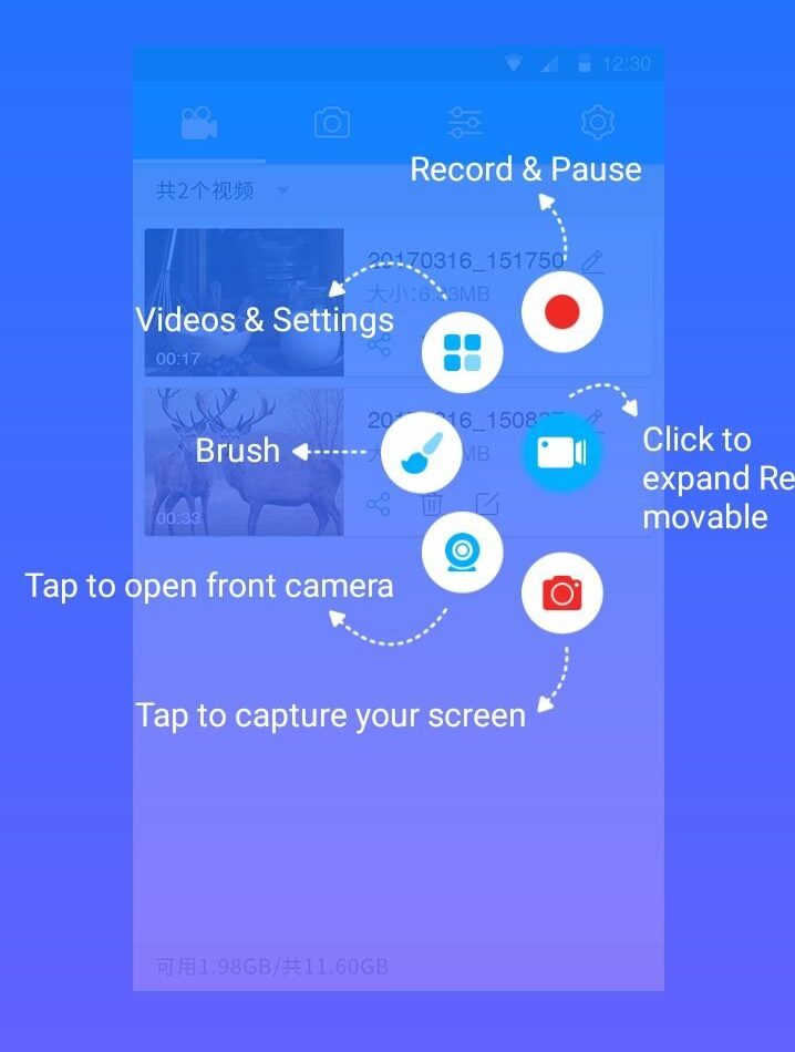 registrare lo schermo super screen recorder
