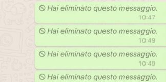 come cancellare un messaggio whatsapp