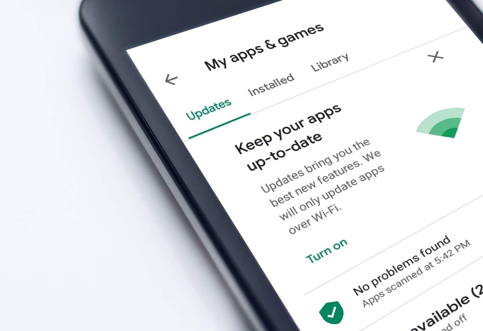 aggiornare le applicazioni android google play store