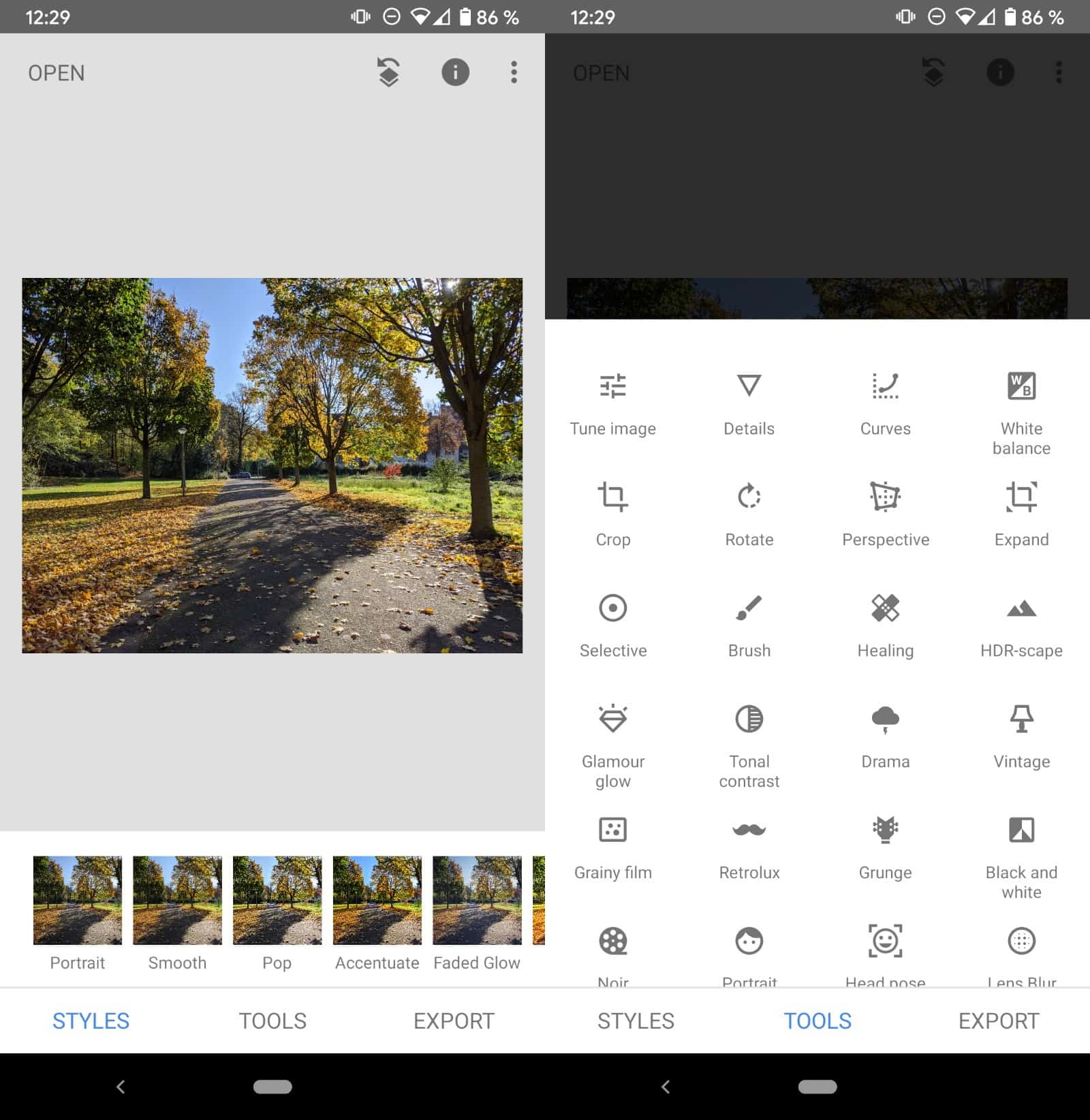 snapseed applicazioni gratuite per modificare le foto
